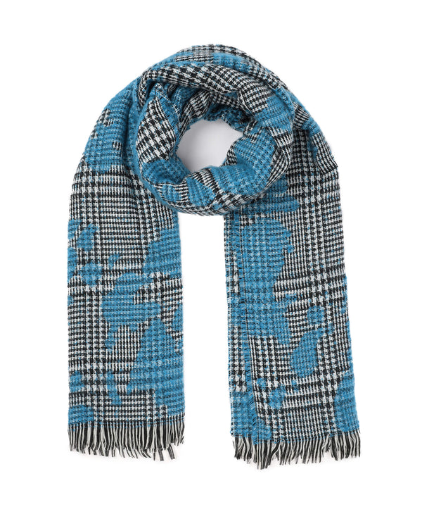 Ipekyol Patterned Fringed Detail Scarf  Blue