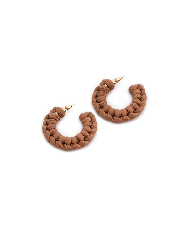 Ipekyol Braided Detail Earrings Brown