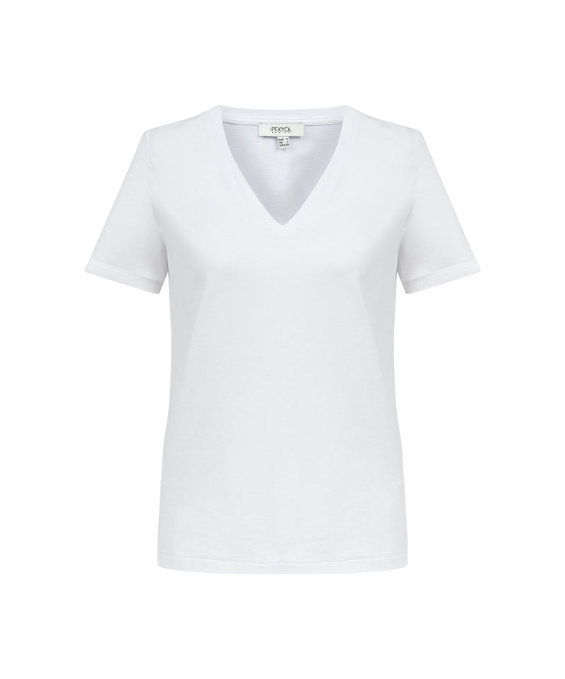 Ipekyol Basic V-Neck T-Shirt Optique White