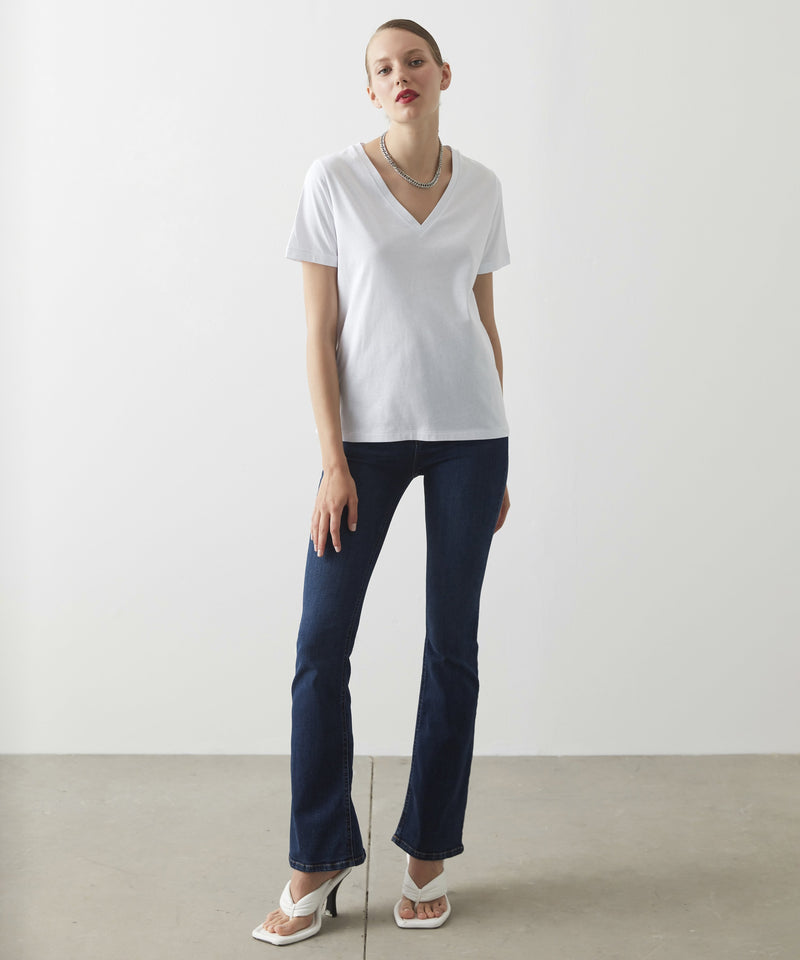 Ipekyol Basic V-Neck T-Shirt Optique White