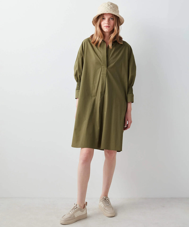 Ipekyol Smart Soft Solid Poplin Dress Khaki