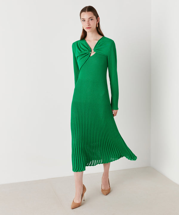 Ipekyol Knitted Dress With Fixed Jacket Green