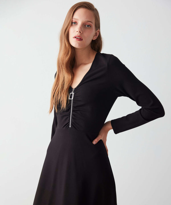 Ipekyol Midi Dress With Zipper Detail Black
