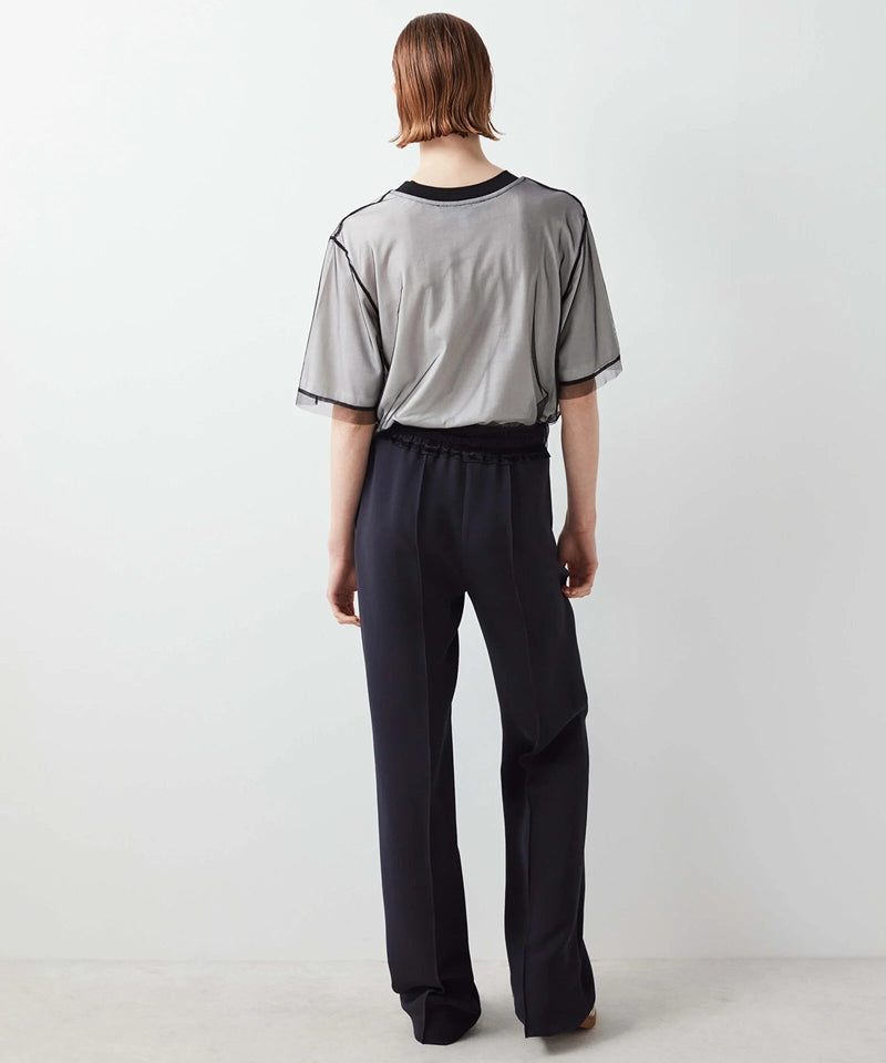 Ipekyol Wide Leg Trouser With Elasticated Waistband Navy