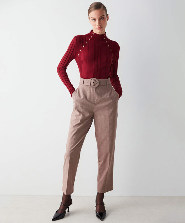 Ipekyol High Waist Trousers With Belt Red