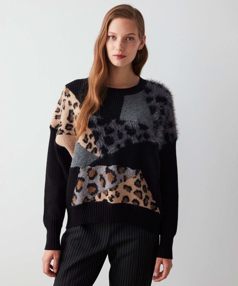 Ipekyol Leopard Pattern Knitwear Black