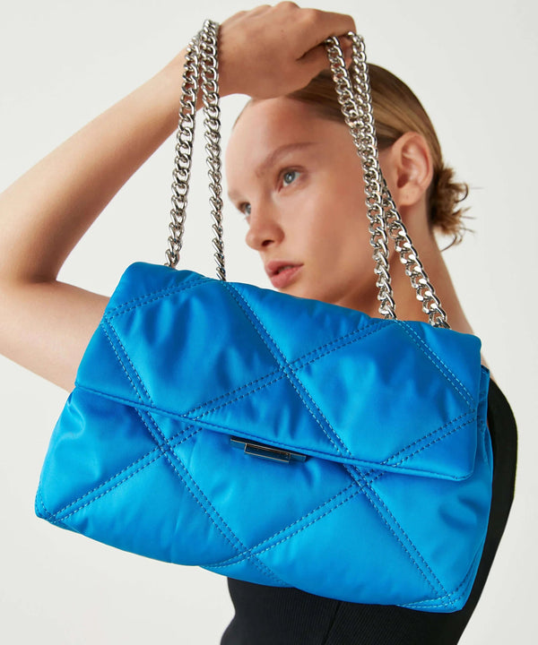 Ipekyol Quilted Bag With Metal Chain Blue