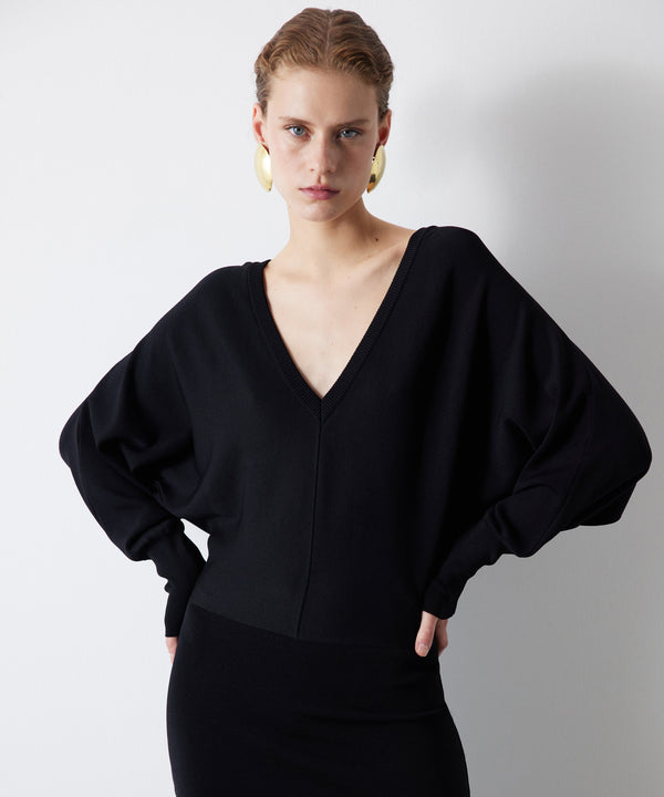 Ipekyol Knitwear Midi Solid Dress Black
