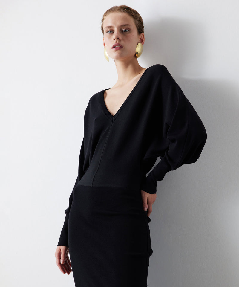 Ipekyol Knitwear Midi Solid Dress Black