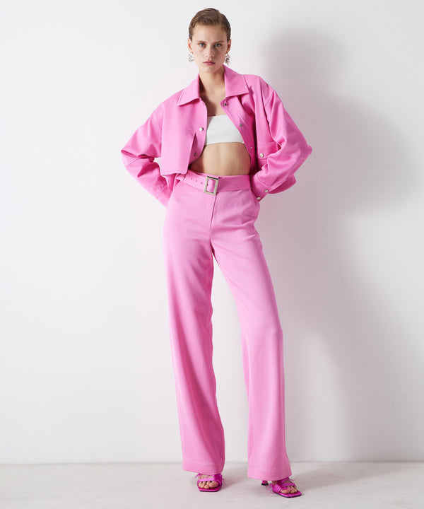 Ipekyol Solid Straight Fit Trousers Pink