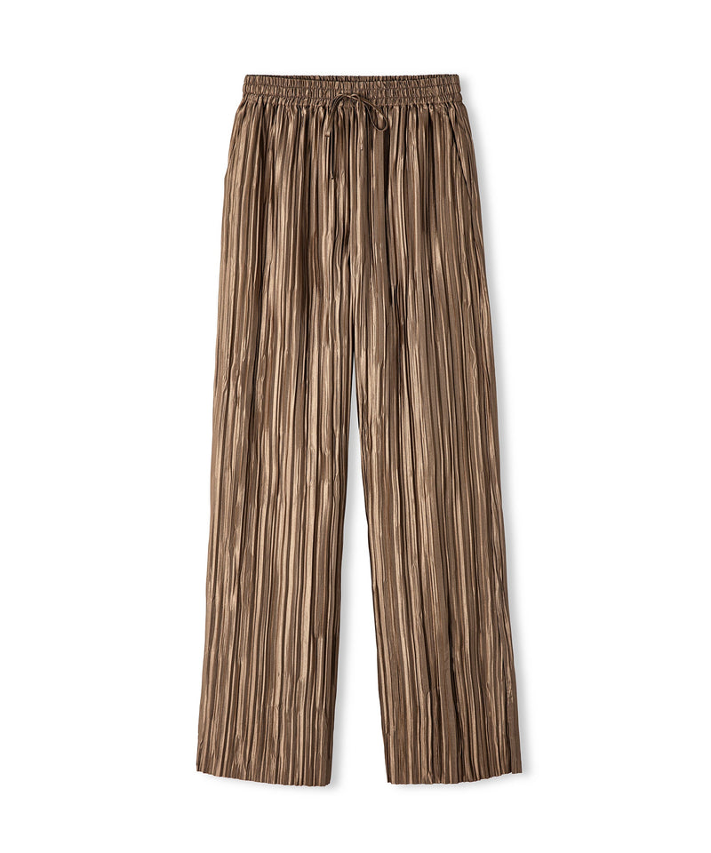 Ipekyol Shiny Textured Trousers Bronze