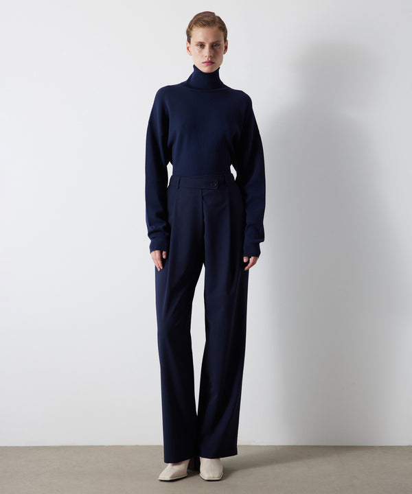 Ipekyol Palazzo Fit Trousers Navy Blue