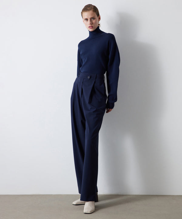 Ipekyol Palazzo Fit Trousers Navy Blue