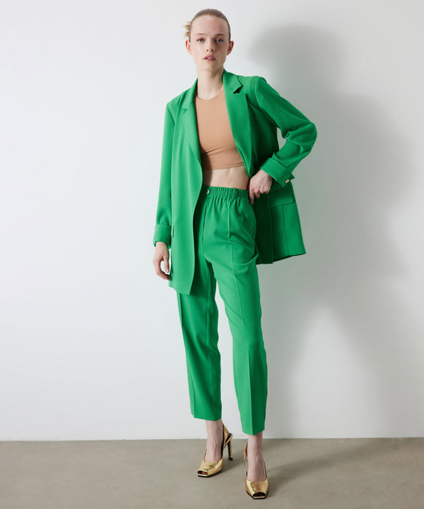 Ipekyol Draped Detailed Solid Trousers Green