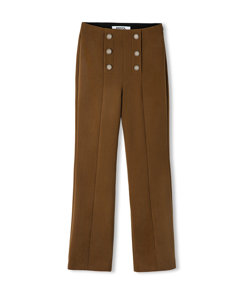 Ipekyol Trousers With Metal Buttons Tobac