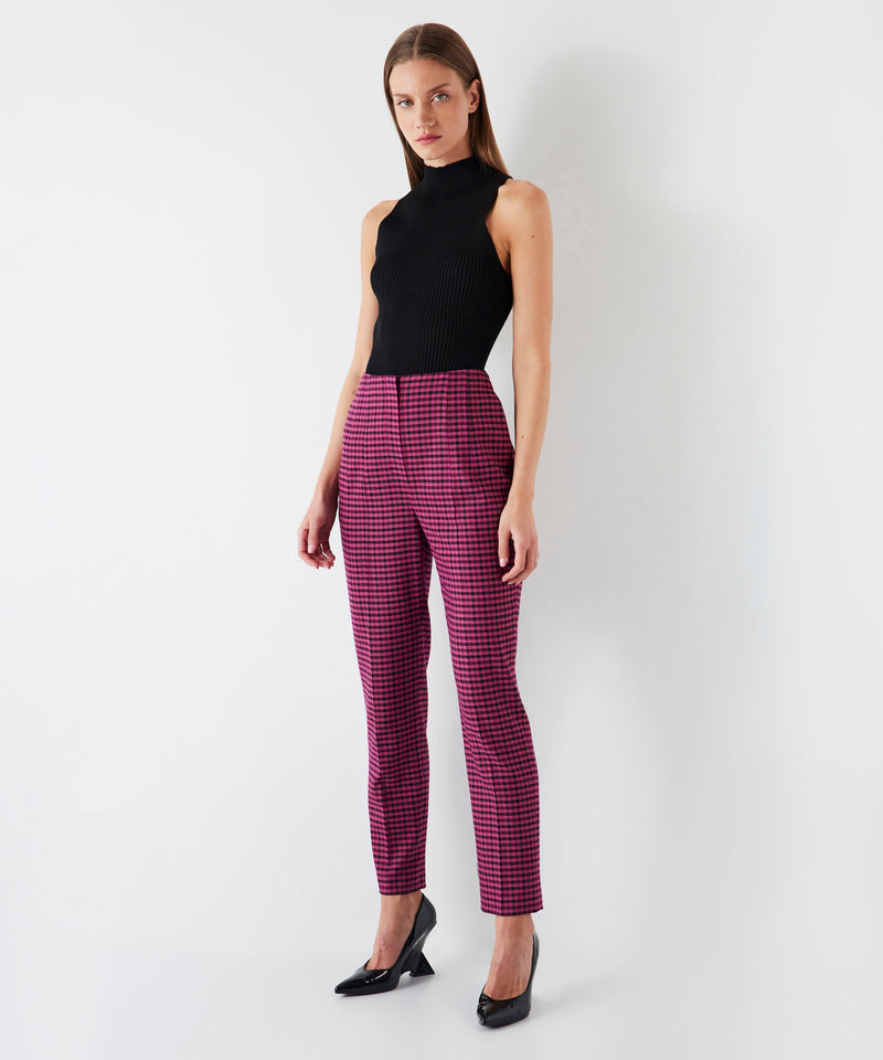 Ipekyol Plaid Pattern Trousers Pink