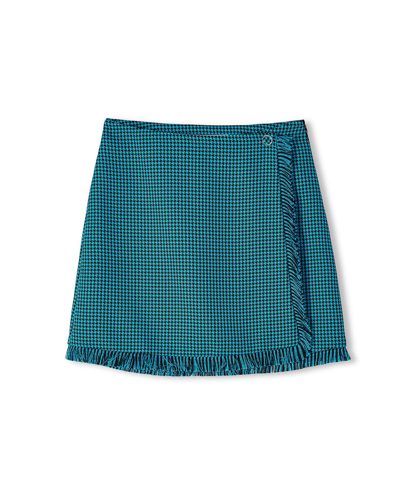 Ipekyol Crowbar Pattern Mini Skirt Blue