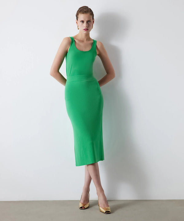 Ipekyol Pencil Skirt With Slit Green