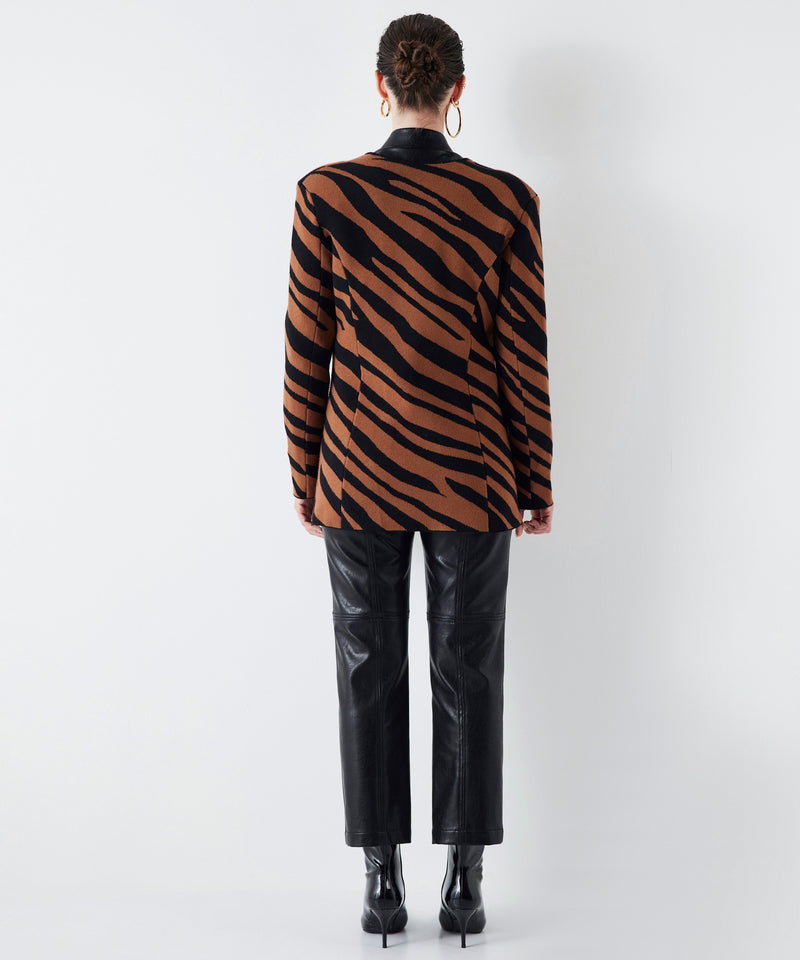 Ipekyol Zebra Pattern Jacket Brown