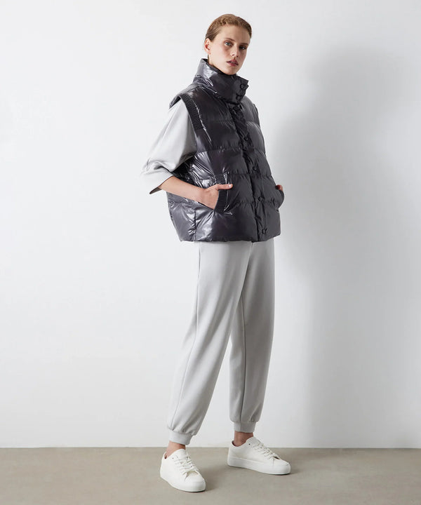 Ipekyol Inflatable Stand Up Collar Vest Anthracite