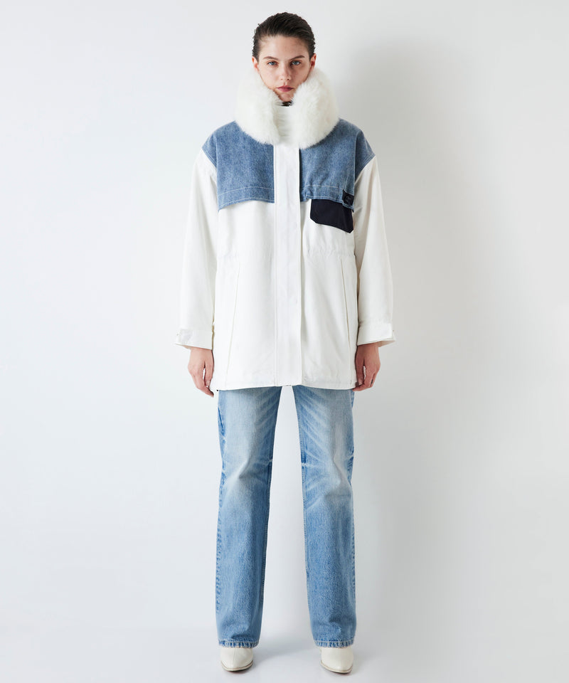 Ipekyol Denim Garnished Coat White