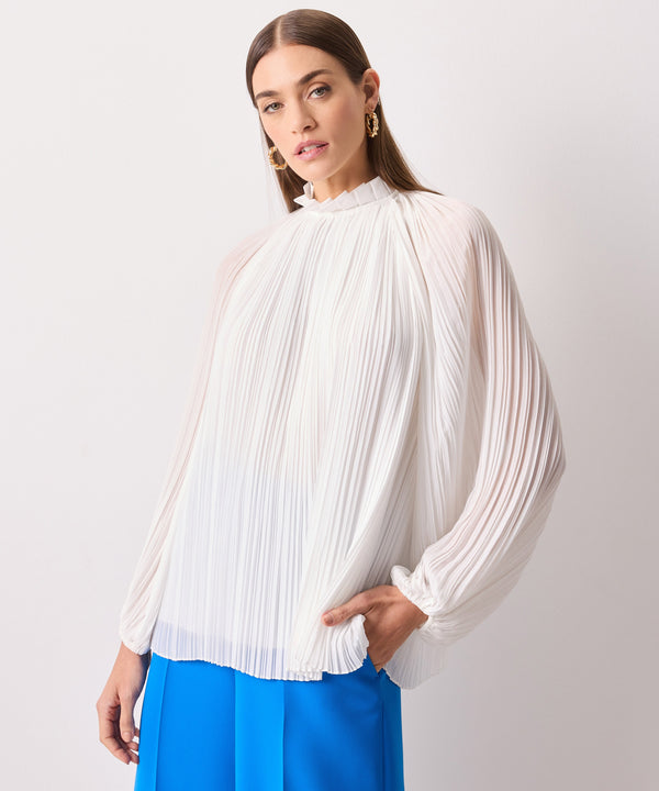 Ipekyol Detailed Collar Pleated Blouse White