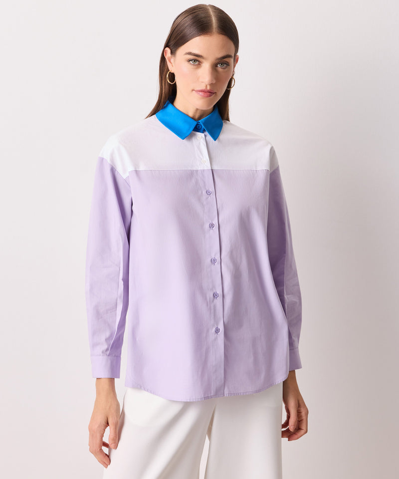 Ipekyol Colorblock Comfortable Shirt Lilac