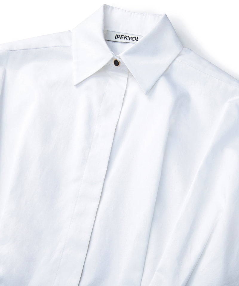 Ipekyol Pleated Crop Shirt White