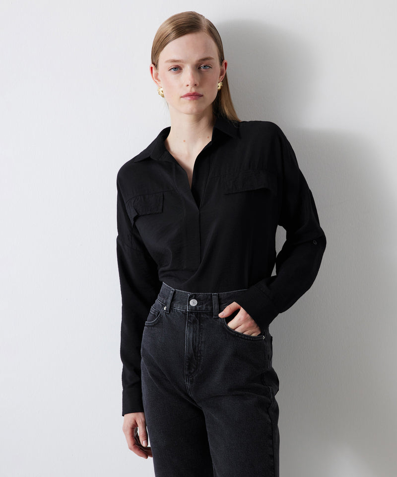 Ipekyol Basic Long Sleeve Shirt Black