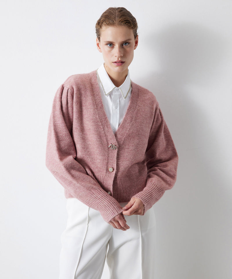 Ipekyol Mixed Button Cardigan Pink