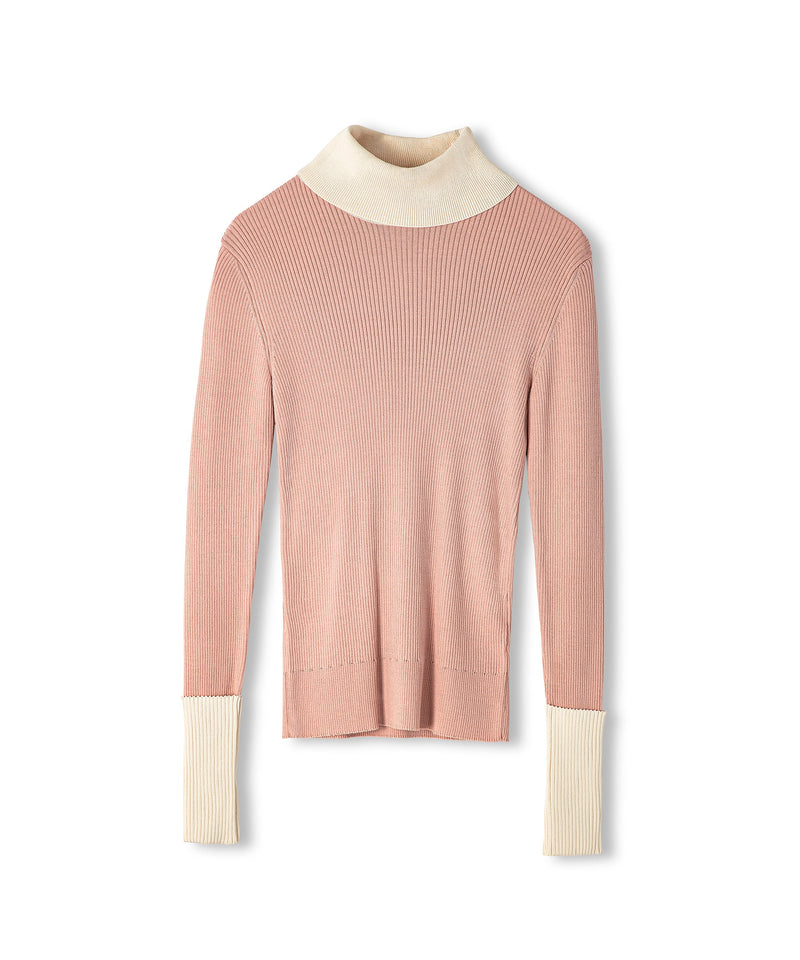 Ipekyol Colorblock Turtleneck Knitwear Powder