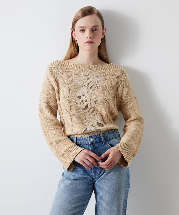 Ipekyol Sequin-Embroidered Knitwear Natural