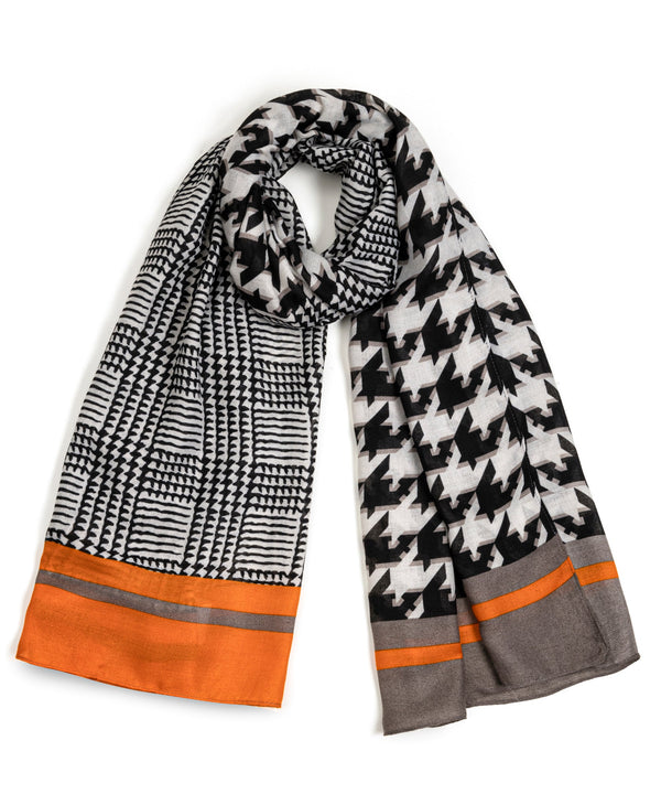 Ipekyol Hounds Tooth Pattern Shawl Black