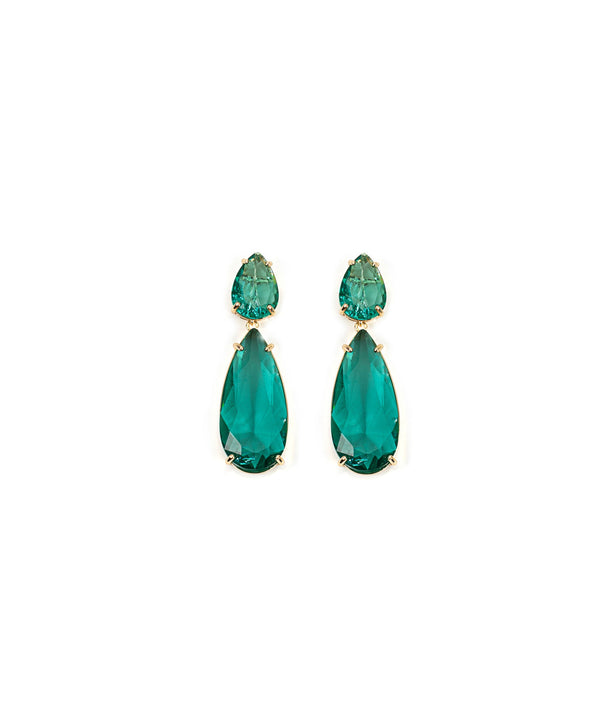 Ipekyol Crystal-Stone Earrings Green