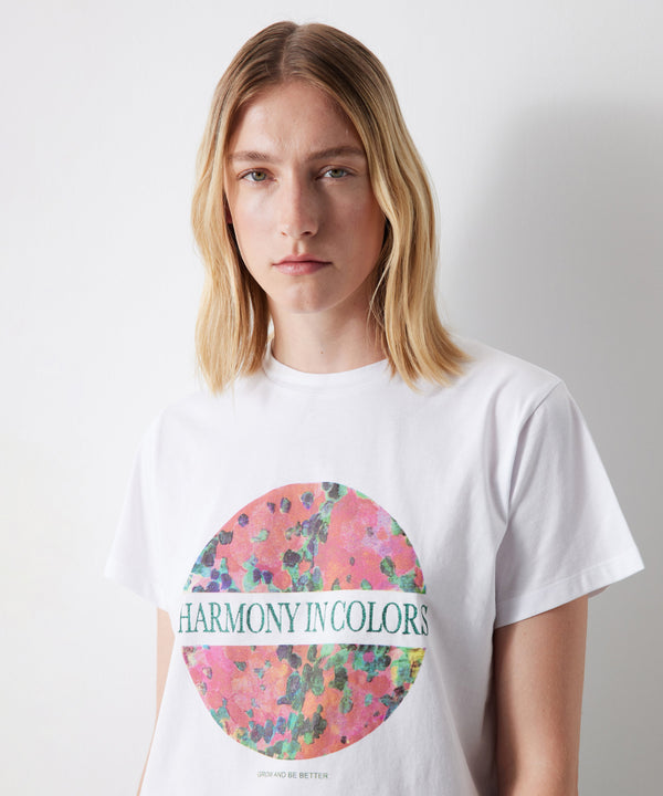 Ipekyol T-Shirt With Slogan And Visual Print White