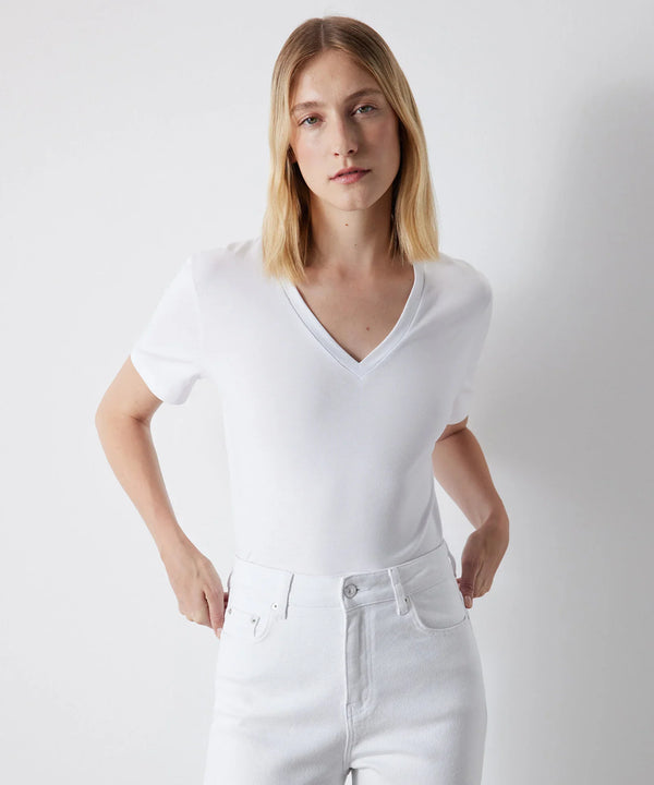 Ipekyol Basic V-Neck T-Shirt White