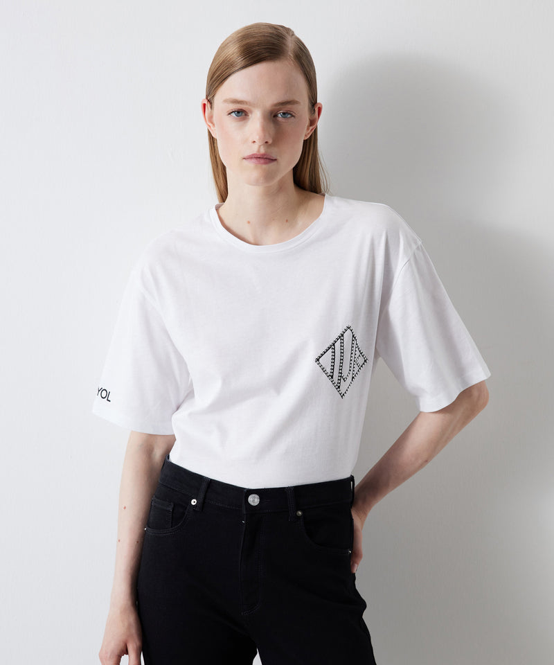 Ipekyol Monogram Print T-Shirt White