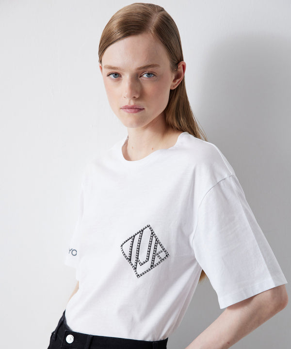 Ipekyol Monogram Print T-Shirt White