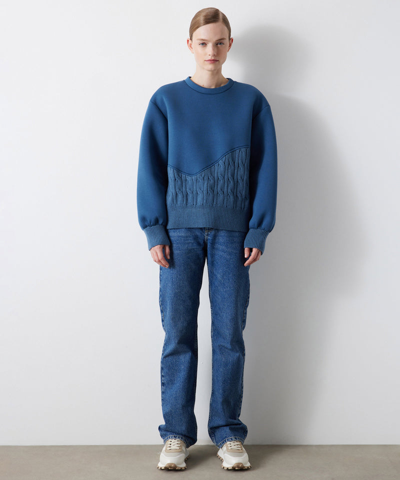 Ipekyol Knitwear Mix Sweatshirt Blue