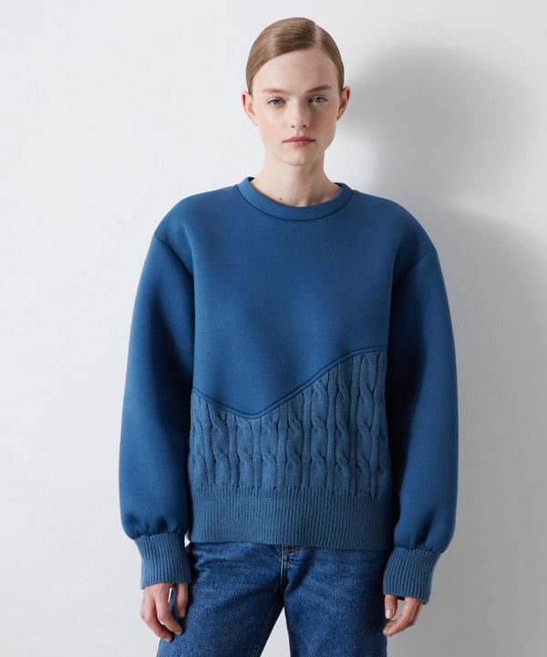 Ipekyol Knitwear Mix Sweatshirt Blue