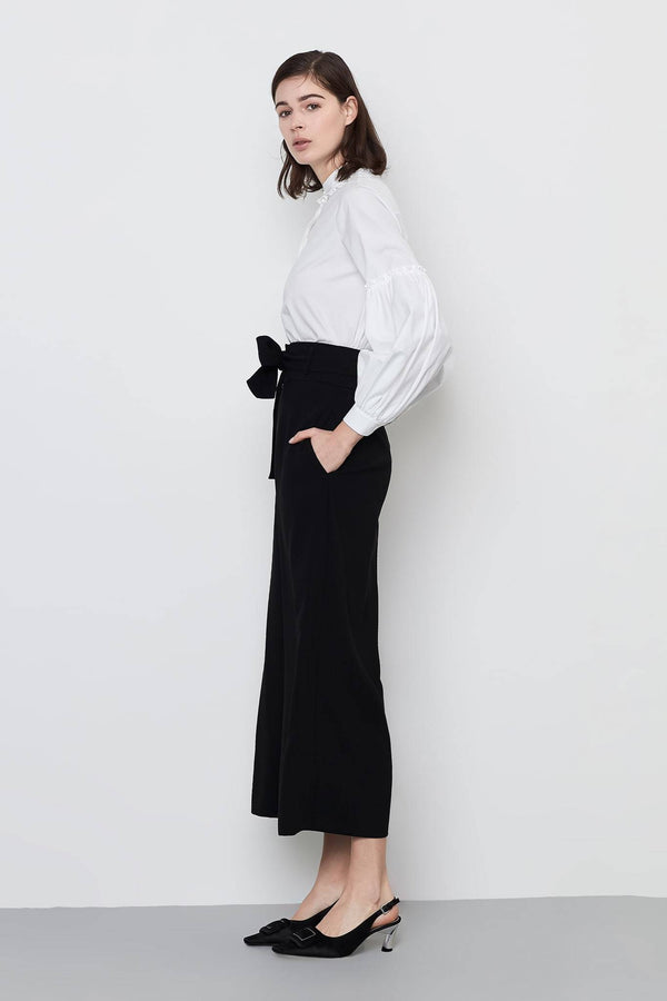 Machka Trouser Palazzo +Belt Black