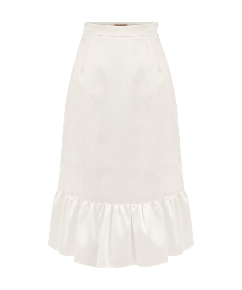 Machka High Waist Skirt White