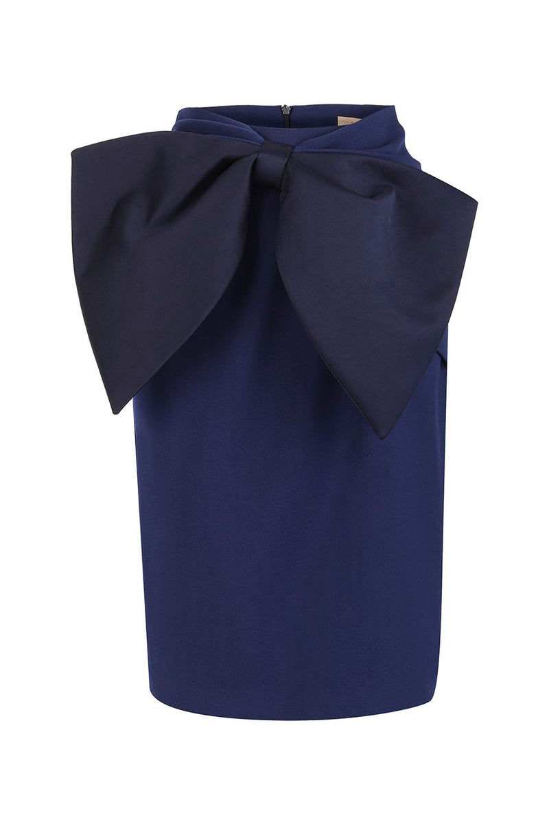 Machka Bow Detail Skirt  Navy