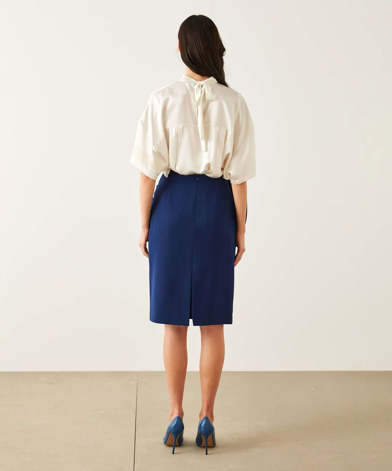 Machka Bow Detail Skirt  Navy