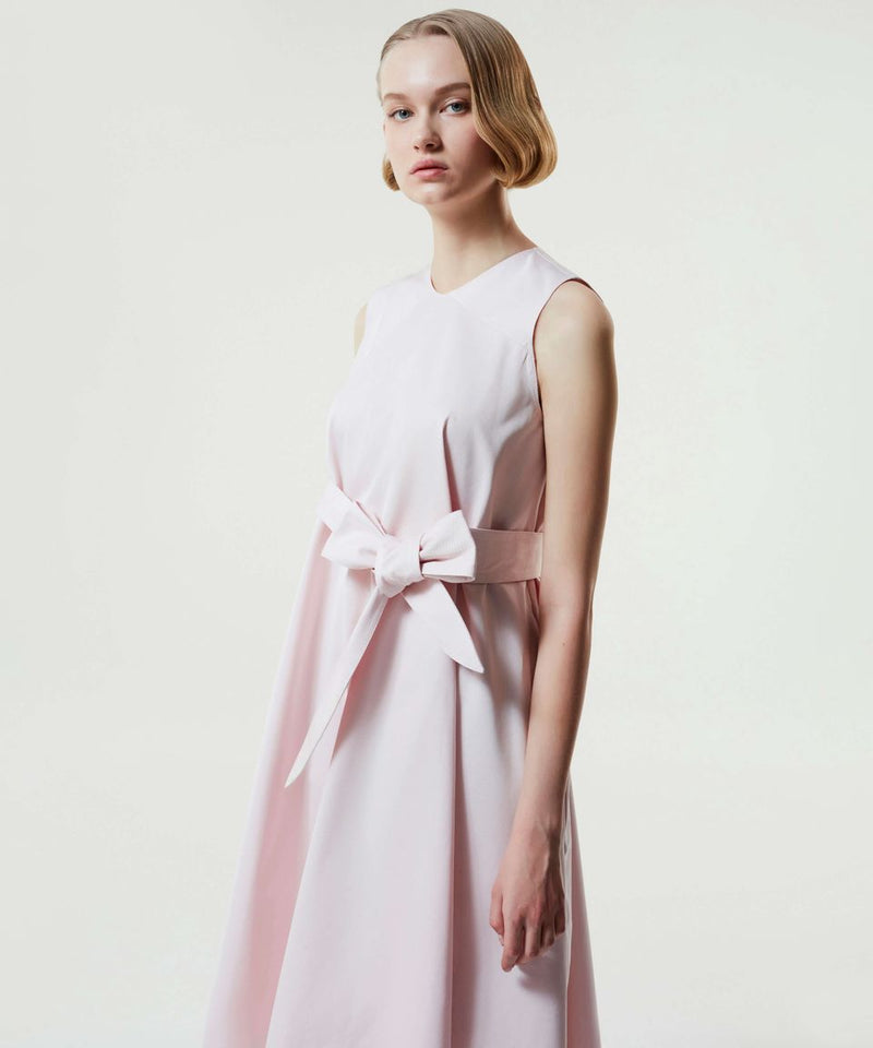 Machka Sleeveless Belted Midi Dress Powder