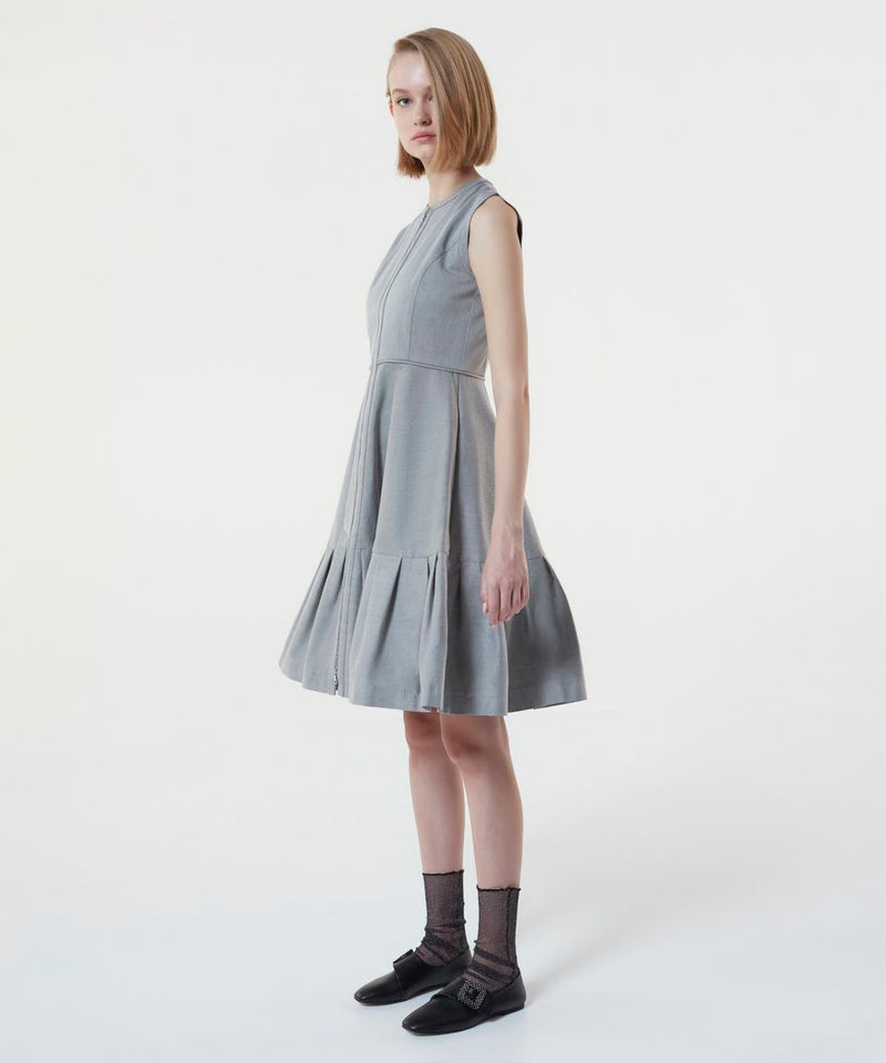 Machka Denim Zip Up Dress Grey