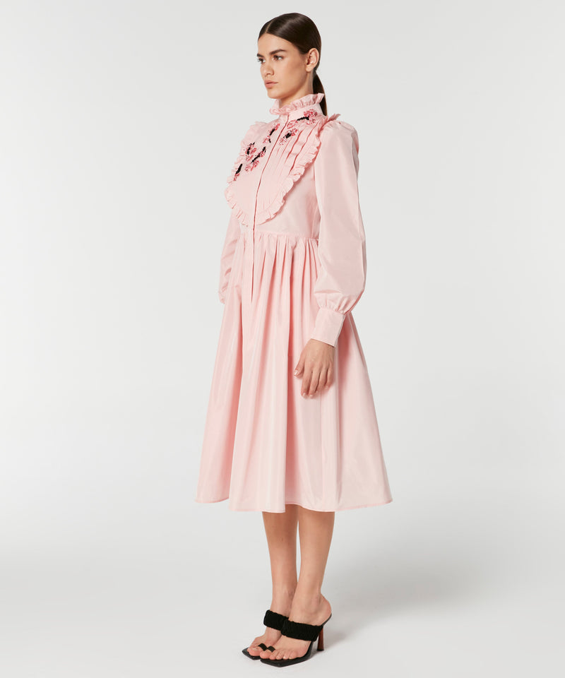 Machka Embellished Bib Midi Dress Pink