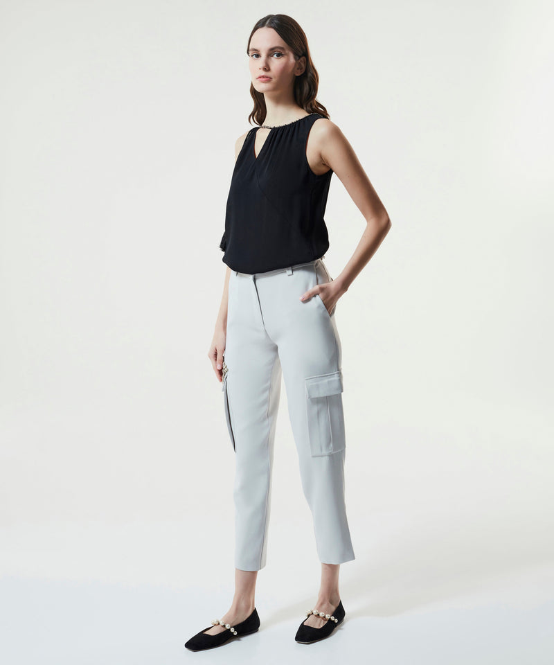 Machka Pocket-Embellished Trouser Grey