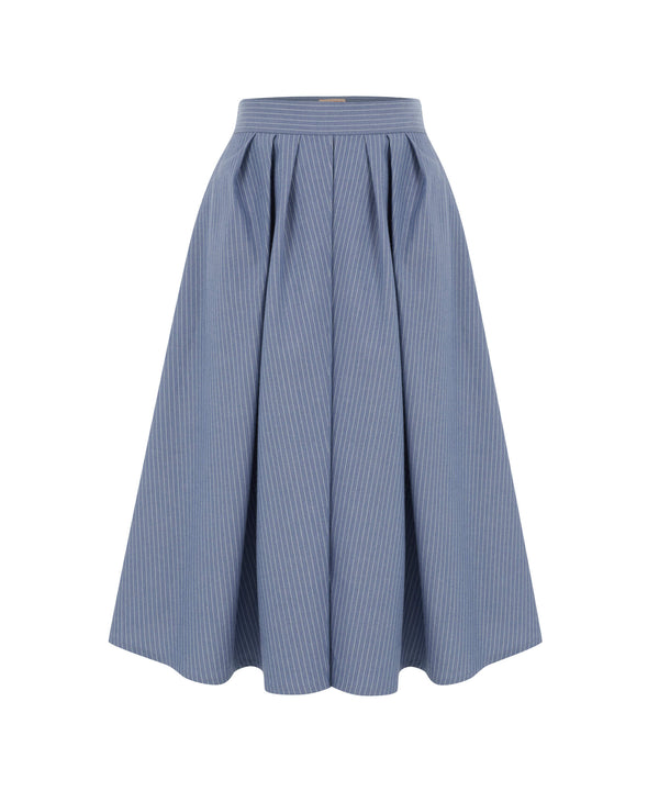 Machka Striped Pattern Skirt Blue