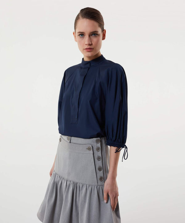 Machka Denim Button Detail Skirt Grey
